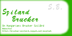 szilard brucker business card
